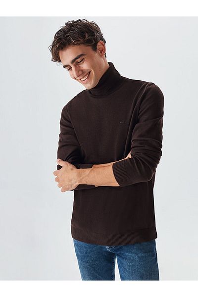 Ltb Turtleneck Coffee Color Sweater
