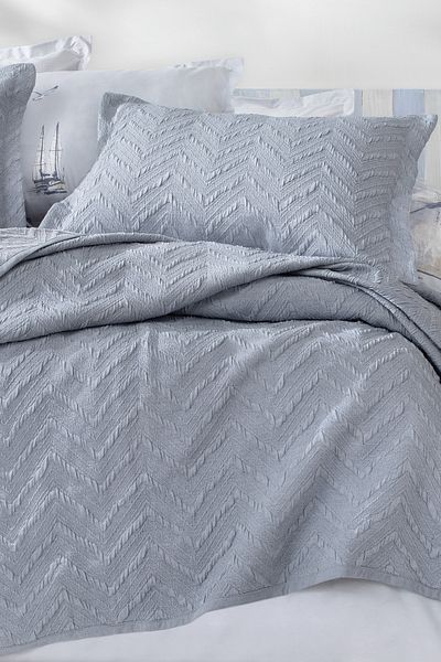 Yataş Curly Double Bedspread Set - Indigo