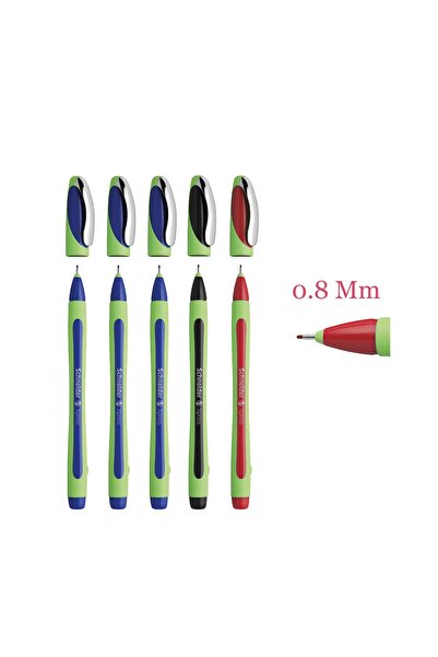 Schneider Xpress 0.8 mm Fiber Tip Pen 3 Blue 1 Black 1 Red