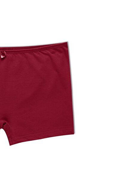 HNX Burgundy Cotton Solid Color Women's Tights Shorts