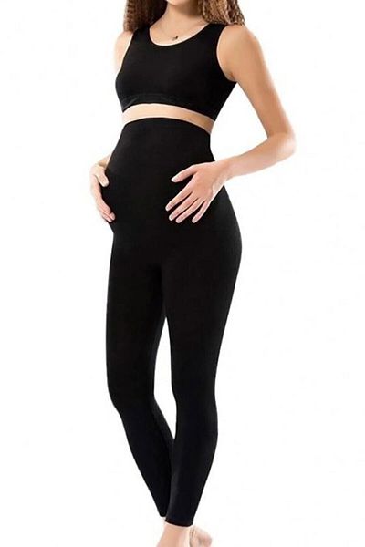 Anıt 5 Pieces Women's Combed Cotton Long Maternity Leggings Cotton Baby Leggings 50% Cotton % Modal