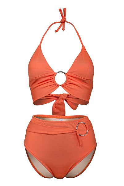 Transacoustic Set de bikini elegant cu salopetă portocalie extra moale - cu a...