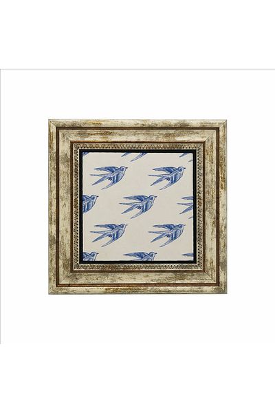 Sadrazam Netherlands Pattern Printed Natural Stone Painting 25Cmx25Cm Kd-096