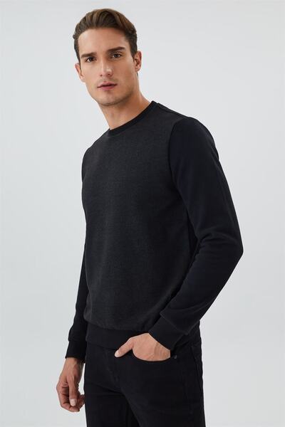 Lee Cooper NewDiagonal Ανδρικό Μαύρο-Ανθρακί O λαιμόκοψη