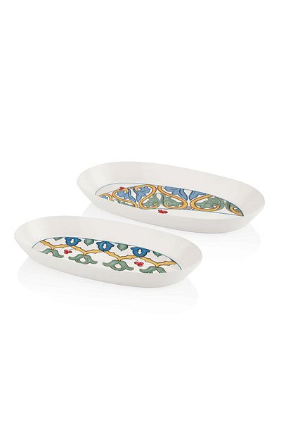 The Mia Limoncello Oval Serving Gray 29cm Set of 2