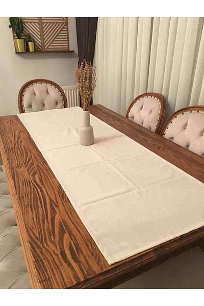 Viemso Plain Natural Linen Authentic Runner 40x150