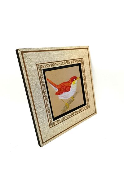 Sadrazam Πίνακας με κορνίζα MDF με σχέδιο πουλιού - 20cmx20 cm Krg-157