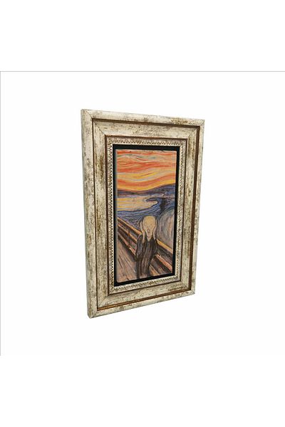 BAKSEPETE The Scream edvard Munch 1893 Pictură imprimată cu piatră naturală 20cmx30cm drg-090
