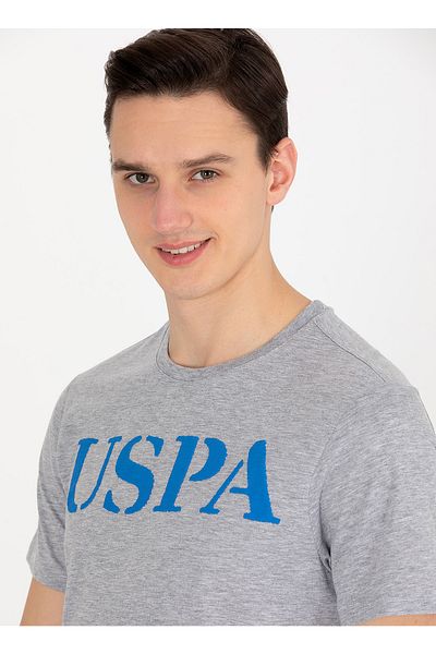 U.S. Polo Assn. US Polo Assn.Gray Melange Crew Neck Men's T-Shirt - GEARTIY023