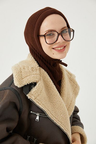 FRESCO SCARFS Balaclava Knitwear Κεφαλάρι*Bitter Brown