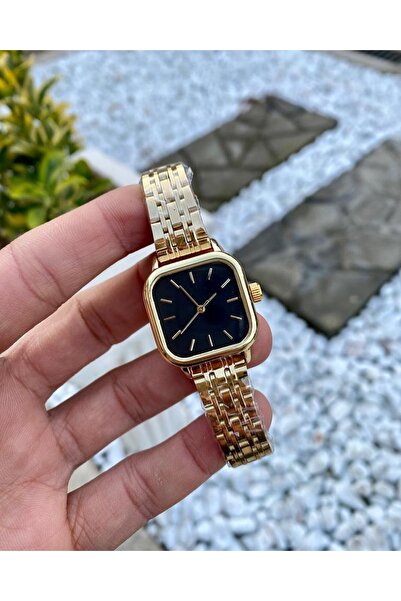 İSTLİV Gold Color Metal Cord Minimal Women's Wristwatch