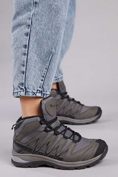 Tonny Black Ankle Boots - Gray - Flat