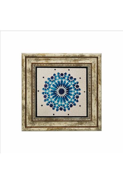 Sadrazam Tablou din piatră naturală cu model Rumi - 25cmx25cm Kd-055