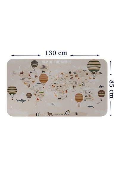 Haritahane Educational World Map World Atlas Kids and Baby Room Wall Sticker 3792XL - Hrt