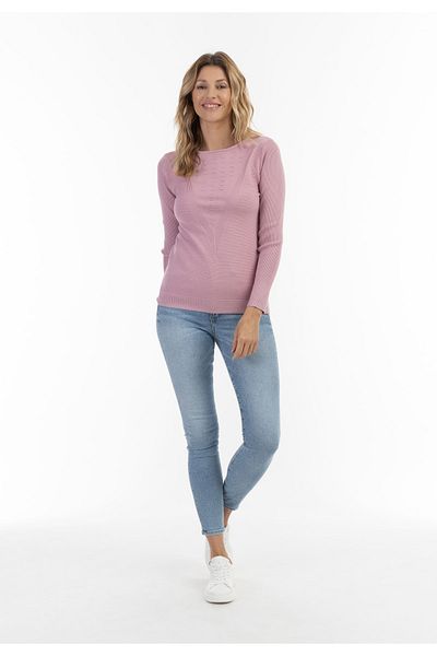 USHA Pullover - Rosa - Figurbetont