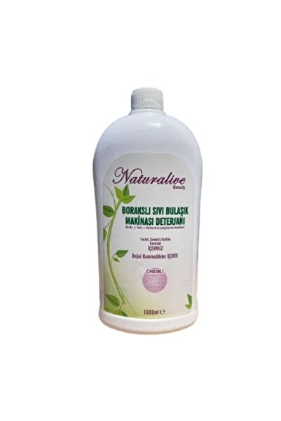 naturalive Borakslı Sıvı Makine Bulaşık Deterjanı - 1 Lt
