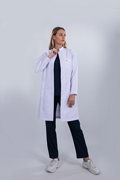 monotıp Doamnă |   Dimensiune standard |   Hakim Yaka |   Șorț de medic |   Mânecă lungă |