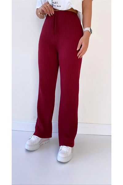 SEDA FİDAN Camisole Summer Star Pants Claret Red