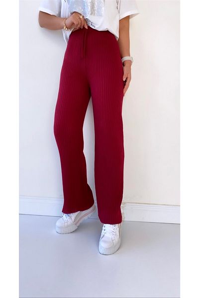 SEDA FİDAN Camisole Summer Star Pants Claret Red