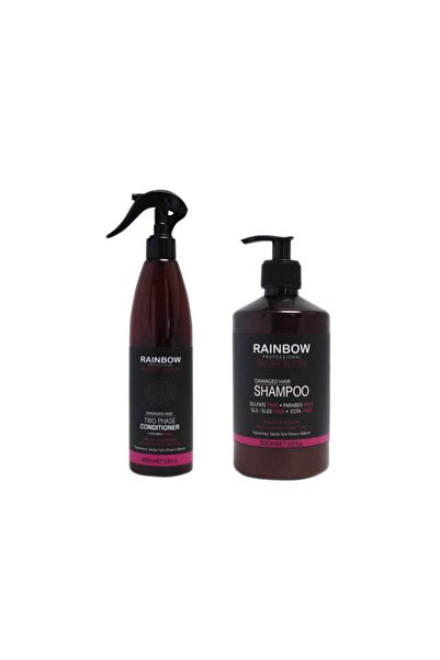 Rainbow Yıpranmış Saçlar Için Argan & Keratin Ikili Onarıcı Bakım Sprey Seti