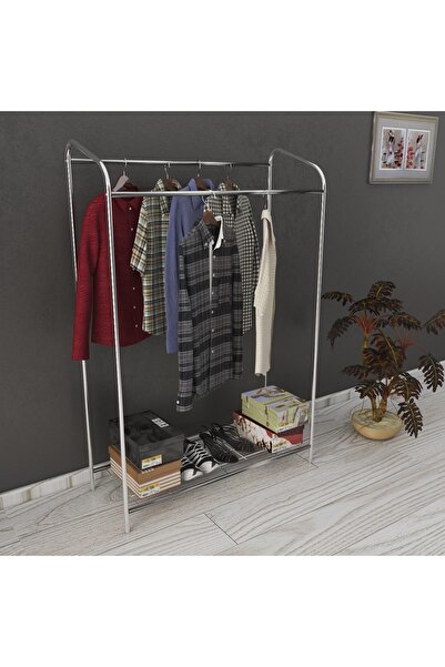 Metallica Concept Armin Çiftli Krom New Konfeksiyon Askısı Butik Elbise Askısı Büyük Boy