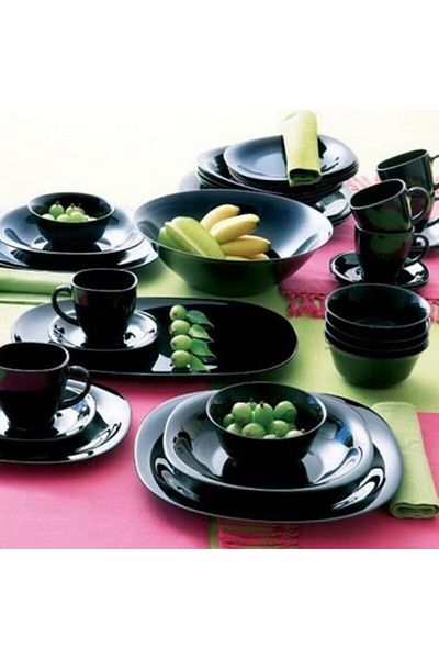 Luminarc Carine Black 19 Piece Dining Set