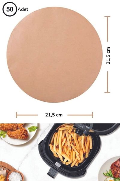Buffer ® 50 Pieces of Air Fryer Baking Paper Disposable Air Fryer Oil-Proof Baking Paper