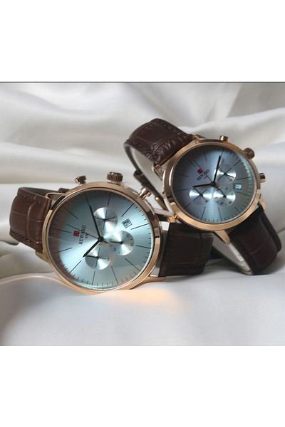 Reward Brand Waterproof Leather Couple Wristwatch
