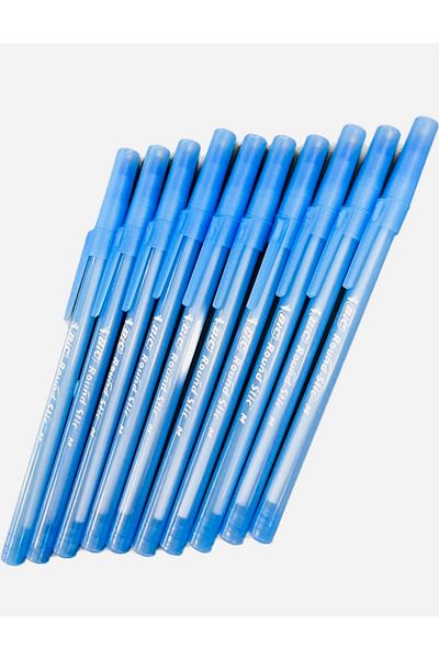 Bic مجموعة أقلام حبر جاف مستديرة مكونة من 10 قطع