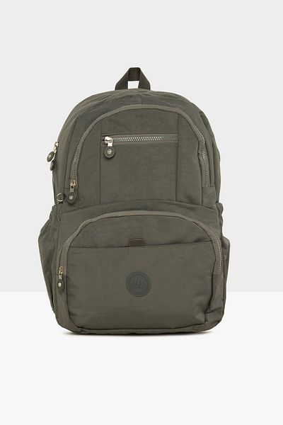Bagmori Gray Women's Multi-Pocket Logo Parachute Backpack M000007913