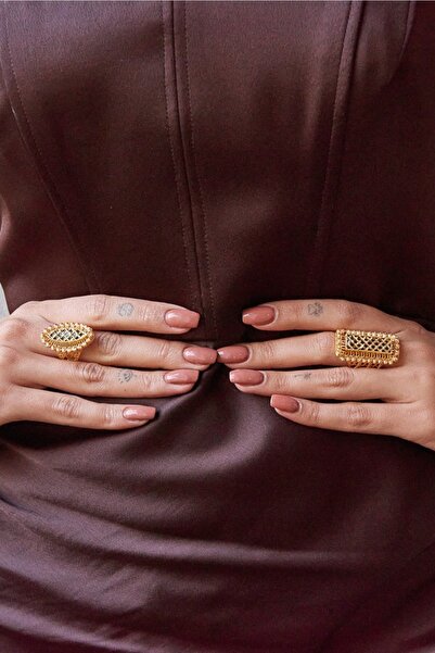 ALTINTAŞ KUYUMCULUK 22 Ayar Yeşil Taşlı Dorikalı Altın Yüzük