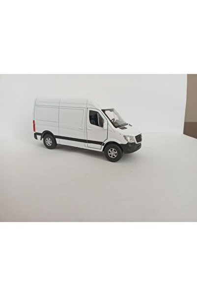 WELLY Mercedes Benz Sprinter Çek Bırak Metal Oyuncak Araba 12 Cm Beyaz