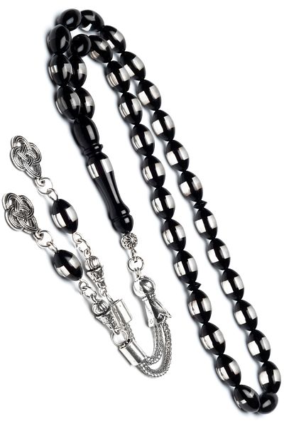 OTTOTESBİH ذكر 7x11mm أسود أبيض سبلاش مسحوق العنبر المعطر