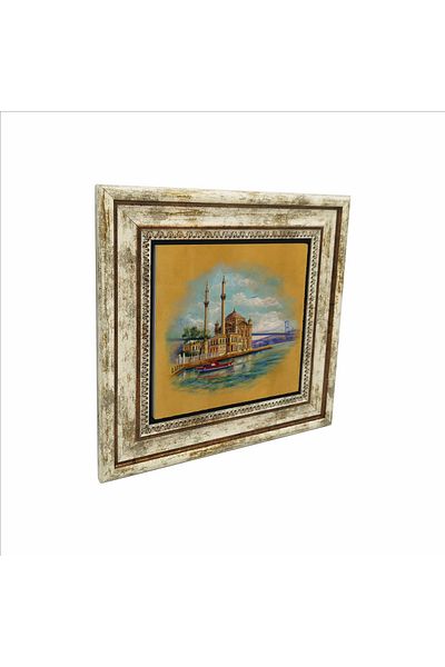 Sadrazam Moscheea Ortaköy Imprimată Pictură Naturală 25cmx25cm Krt-036