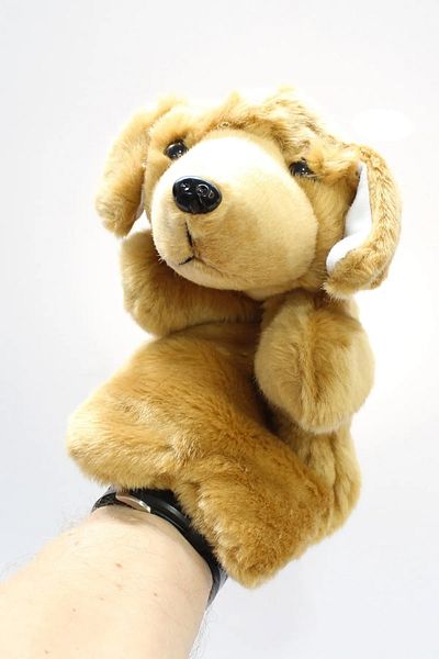 Rubi Shop Hand Puppet Dog Plush Toy Plush Brown Puppet