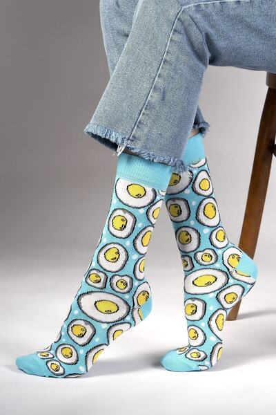 Ozzy Pack of 6 Organic Cotton Seamless Women's Multicolored Patterned Socks 4