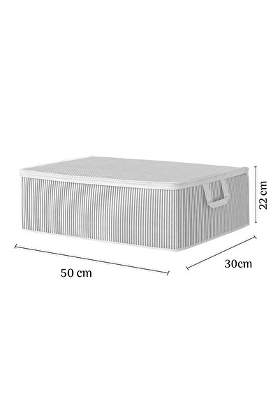 Meleni Home 5'li Çekyat Baza Tipi Yastık Kıyafet Saklama Hurcu - Baza Altı Düzenleyici Hurç 50 X 30 X 22 Cm