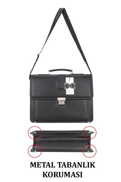 Case Club Черно куфарче за лаптоп с механизъм за заключване и презрамка за рамо 15,6 инча