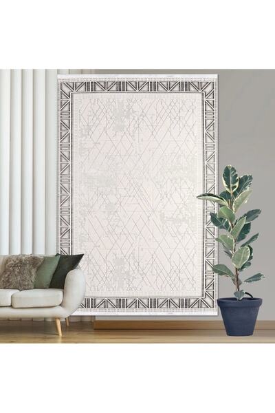 İpek Halı Sihir 17357 Beyaz Mavi Modern Salon Halısı