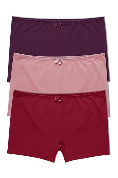 HNX Γυναικεία εσώρουχα βαμβακερά Boxer 3 τμχ