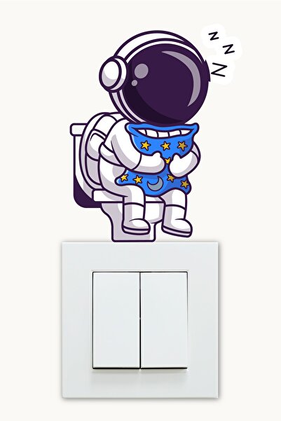 NeoPrint رائد الفضاء تحت عنوان المقبس المقبس ملصق الجدار التبديل زخرفة الإطار