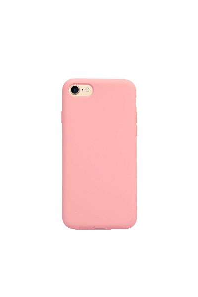 Merwish غطاء حماية من السيليكون متوافق مع هاتف iPhone 7 و8 Se 2020 وSe 2022 مع شعار مخملي باللون الوردي