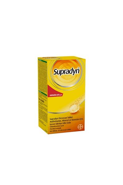 Supradyn 30 Effervescent Tablets - Food Supplement Containing Multivitamins, Multiminerals and Coenzyme Q10