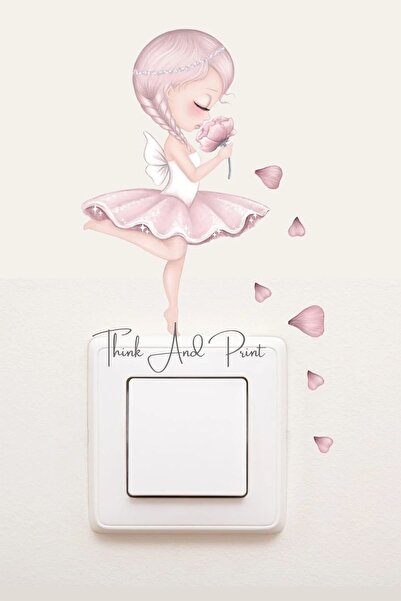 Think And Print Ροζ Αυτοκόλλητο Πρίζας Think Perisi