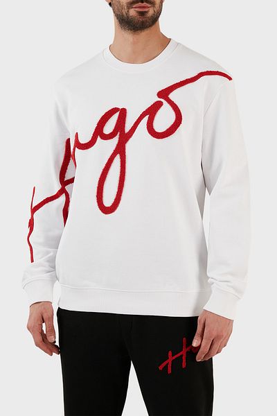 Hugo white sweatshirt top