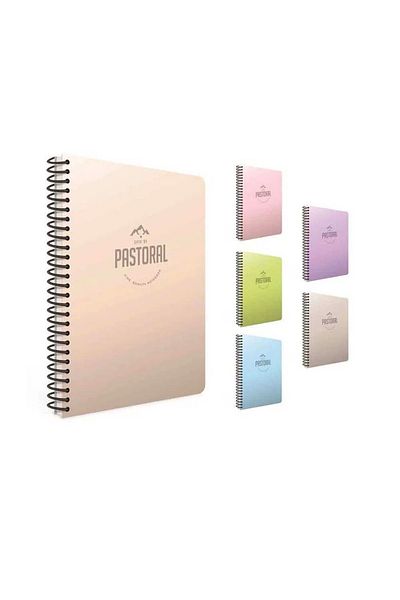 Gıpta Pastoral Spiral Plastic Cover Notebook 17 X 24 Lines