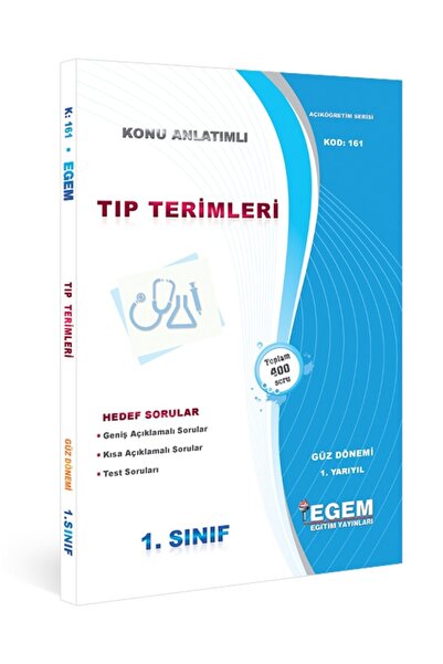 Genel Markalar Açık Öğr. Aöf Tıp Terimleri Konu Anlatımlı Soru Bankası 1.sinif