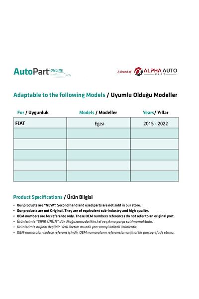 ALPHA AUTO PART Sunshade Hook for Fiat Egea - Gray