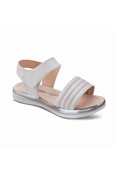 Sanbe 502 V 1302 Girl's Sandals White White White White White White White White White Beige