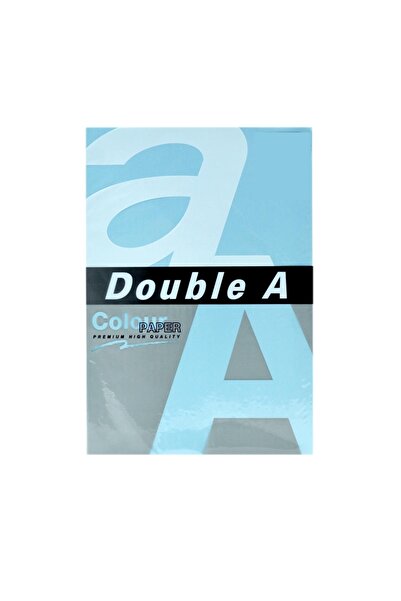 DOUBLE A A4 80 جرام باستيل أزرق محيطي - ورق نسخ ملون مزدوج (عبوة من 100 قطعة)